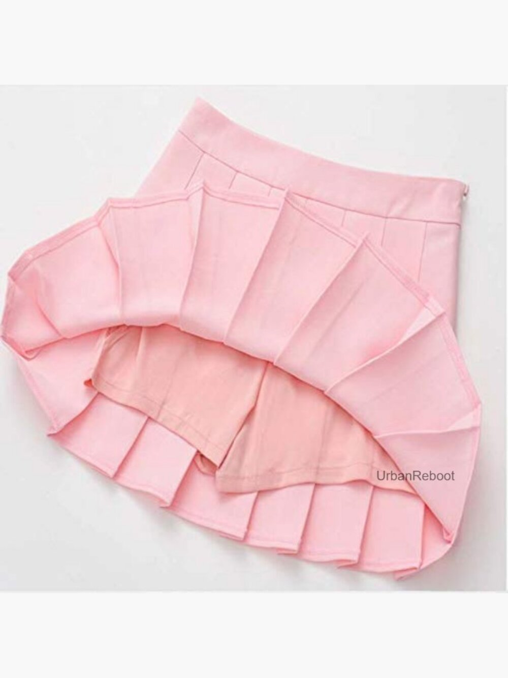 High Waist A-Line Pleated Mini Skirt with Lined Shorts - Picture 3 of 6
